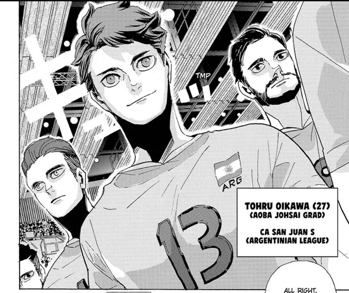 It took me until today to discover that Oikawa was included on the Argentina's official VBC, the UPCN Voley, was invited by the current volleyball players, is enlisted on their list and now he's getting his own jersey. They did all of these to pay tribute to the manga. I'm- ?? 