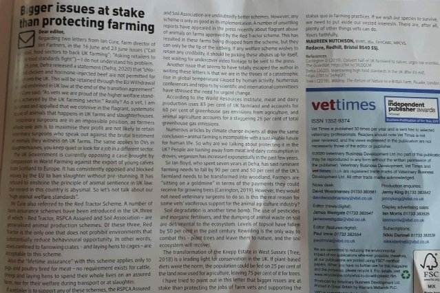 Have you seen this letter in  @vettimesuk? If you haven't it, the TL;DR is this: farm vets are 'conniving' and supporting 'systemic abuse' on farms in the UK, and our jobs don't need protecting. Well thanks. Thanks a lot.