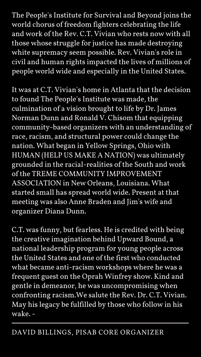 The People's Institute For Survival and Beyond tweet media