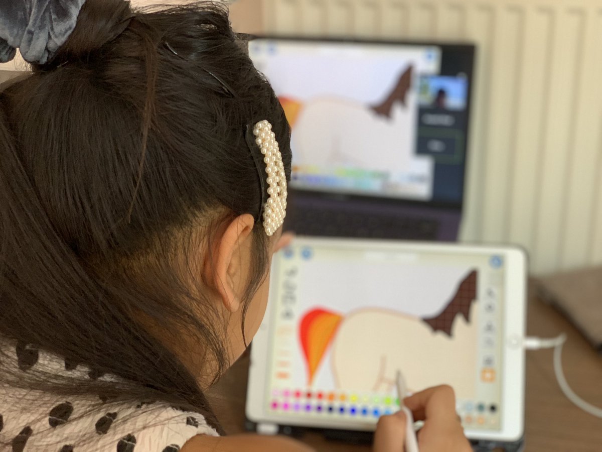 Workshop4Me's tweet photo. More #coding #fun at the #summer #camp #creating #racing #game #quiz #ranchers #unicorn #story #graphpaperprogramming #unplugged #offscreen #computerscience #workshop4me #codingforkids #girlsintech #womenintech #scratch #scratchjr #appinventor #mobileappdevelopment #avantisharma https://t.co/pXma8HpT51