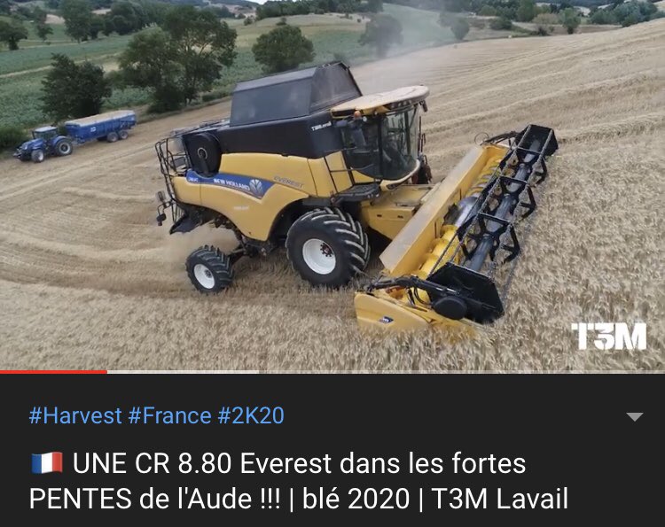 👋 Ça vous dirait d’aller ramasser du blé dans la Bosse avec une @NewHollandAgFr ? 🤣
🎥 youtu.be/PvXW2D8E_Jg

#agriculture #Moisson2020 #harvest2020 
<a href="/RemDumDum/">DumDum #NeRienLaisserPasser</a> <a href="/RCheneviere/">Rémi Chenevière</a> <a href="/morgan_kerjean/">Morgan Kerjean</a> <a href="/bigard_q/">Quentin B 🐮🌻🌾🌽🚜</a> <a href="/FredTestot/">Fred Testot</a> <a href="/olivier_winter/">OlivierWinter</a> <a href="/PierreA_Marre/">Pierre-Alexis Marre 🌾🌻🌽</a> <a href="/LoranG76/">Laurent Gasc</a> <a href="/GuillaumeBOYET/">Guillaume Boyet - NORIAP 🧢</a>
