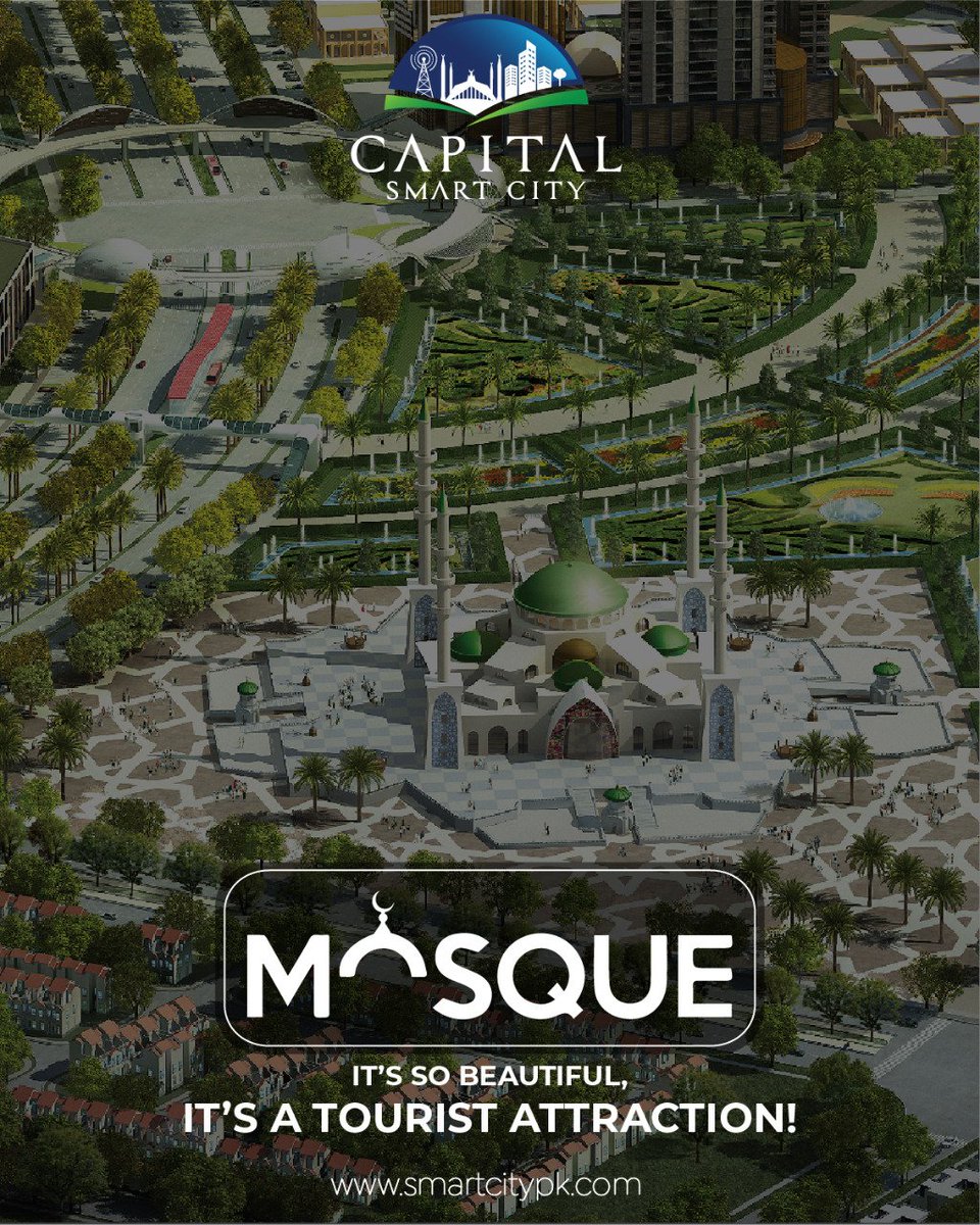 smartcitypk1's tweet photo. A mosque so beautiful, it's a tourist attraction!
#capitalsmartcity #csc #tourist #attraction #mosque #financialsquare #smart #feature #Islamabad https://t.co/oRUTJBvQ9c