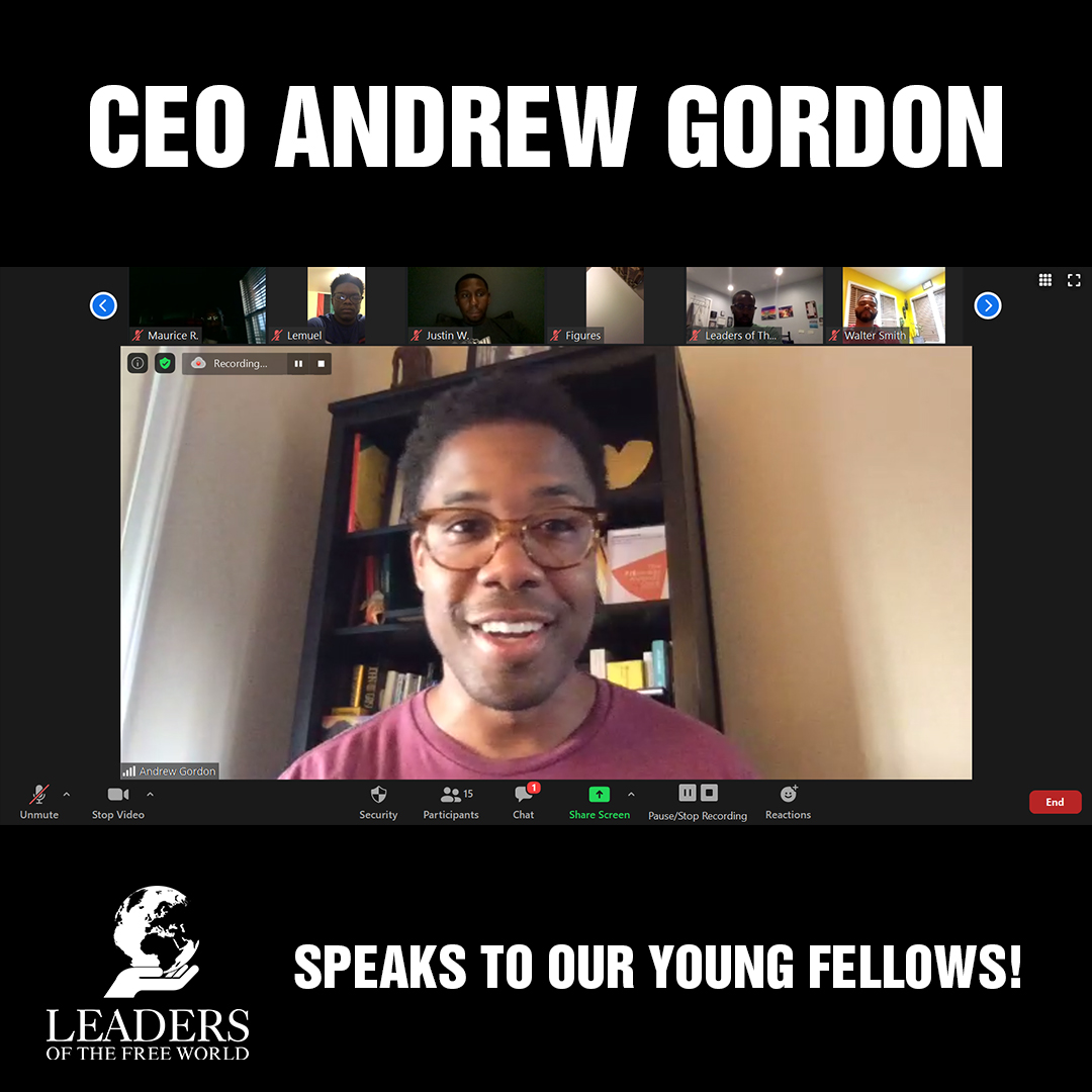 CEO &amp; founder of Diversity Abroad, Andrew Gordon spoke to our LFW fellows this week as a guest mentor in our leadership series “Leading from Within”.