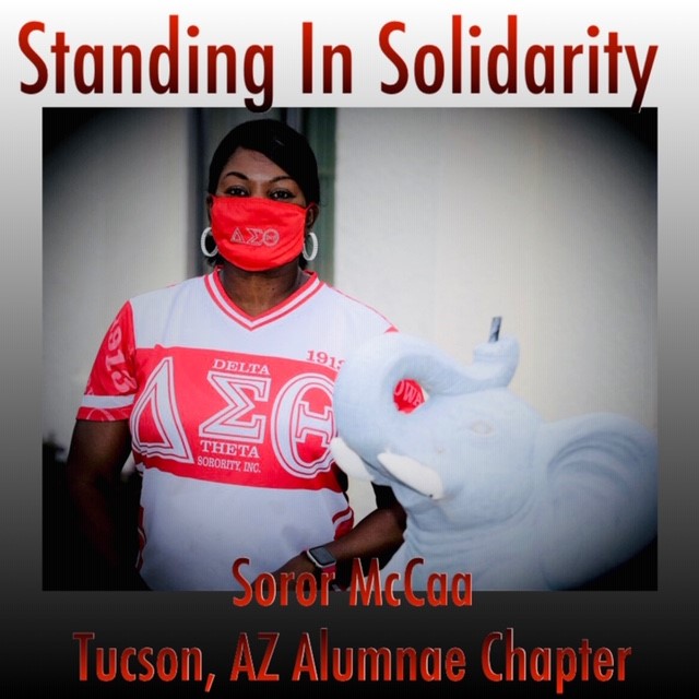 TucsonDelta's tweet photo. Deltas in the Desert in Solidarity of Atlanta Mayor and Soror, Keisha Lance Bottoms. The ATL was RED! 
#PowerInOurVoice 
#SororsInSolidarity 
#Arizona https://t.co/3USaNrHVuE