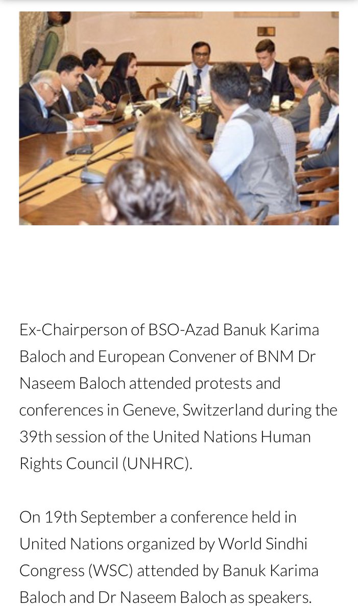جہاں کریمہ بلوچ نےسوئٹزرلینڈمیں بھارتی را سپانسر شدہ نیٹ ورک کےساتھ اپنےرابطوں کوپاکستان کےخلاف زیادہ سےزیادہ پروپیگنڈا کرنےکےلئےاستعمال کیااقوام متحدہ کےانسانی حقوق کونسل کے39 ویں اجلاس میں اس نےپاکستان کوبدنام کیا @KarimaBaloch(38)