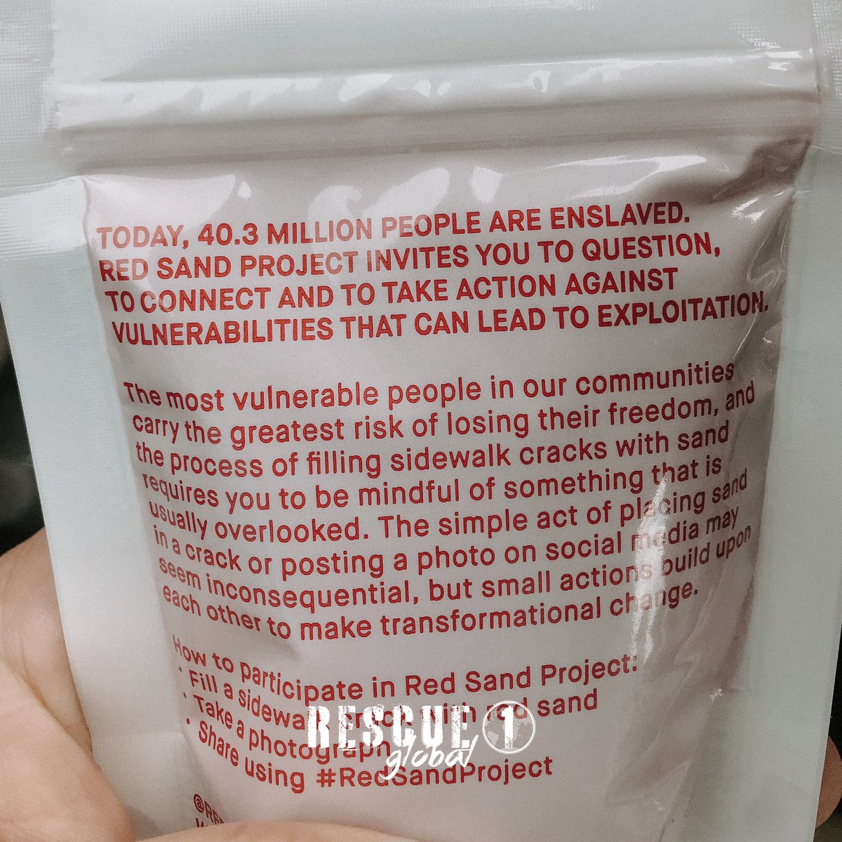 rescue1global's tweet photo. They are here! We just got our shipment of the #RedSandProject bags! DM us to get you bag(s). It is time to make a big statement by raising your voice for awareness and taking action to join the movement. July 30th is almost here! For more information click the link in our bio! https://t.co/p4hVV3KSjl