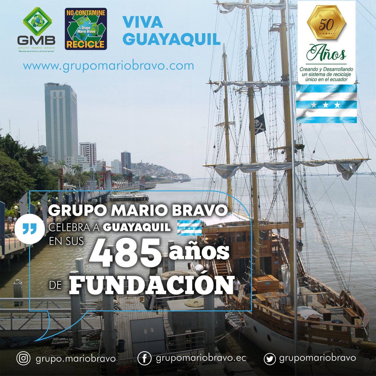 Rendimos homenaje a la 'PERLA DEL PACÍFICO' en sus 485 años de Fundación,
seguimos trabajando arduamente por una cultura de reciclaje en nuestra ciudad porque mantenerla limpia la mantiene bella.
.
.
.
.
#guayaquil #guayas #fiestasjulianas #reciclajeecuador #guayaquilrecicla