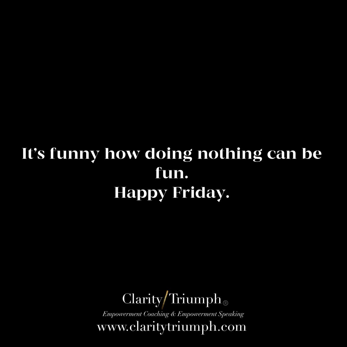 ClarityTriumph's tweet photo. You have to recharge. Follow @ClarityTriumph on all social media platforms. https://t.co/spZ6qMAZQz