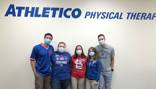 Athletico's tweet photo. Baseball is back and our teams are divided! Happy #OpeningDay from Athletico #Bridgeport and #PaddockLake, WI! ⚾ https://t.co/Kjm5PzYxva