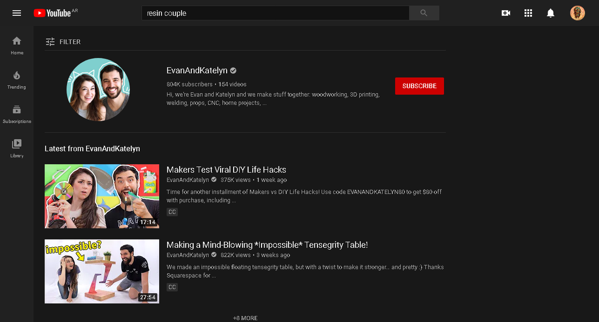 DaveDidlyDoh's tweet photo. @EvanAndKatelyn i forgot your names and put this on the Youtube search... LOL #ResinCouple https://t.co/h0XM6tHEEI