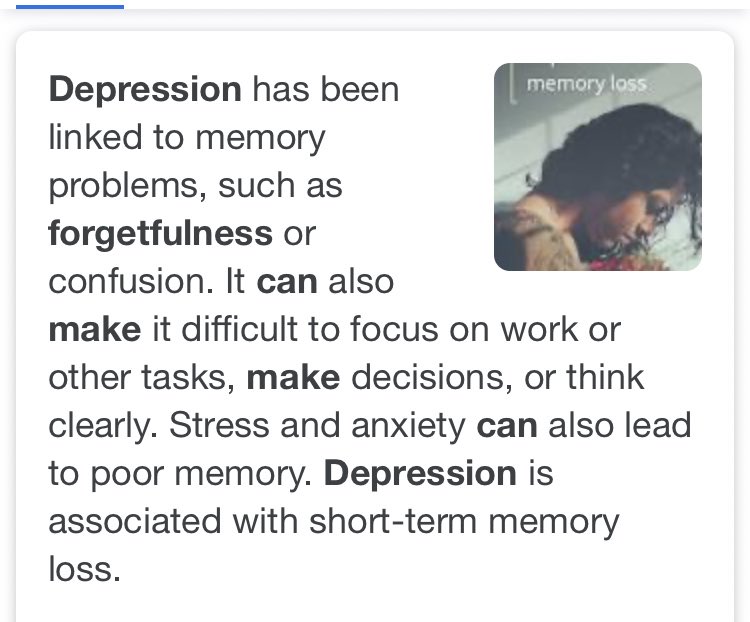 SaveetraRevathi's tweet photo. So nobody talks about how depression leads to memory problems 🌚 https://t.co/0xdTuitOAE