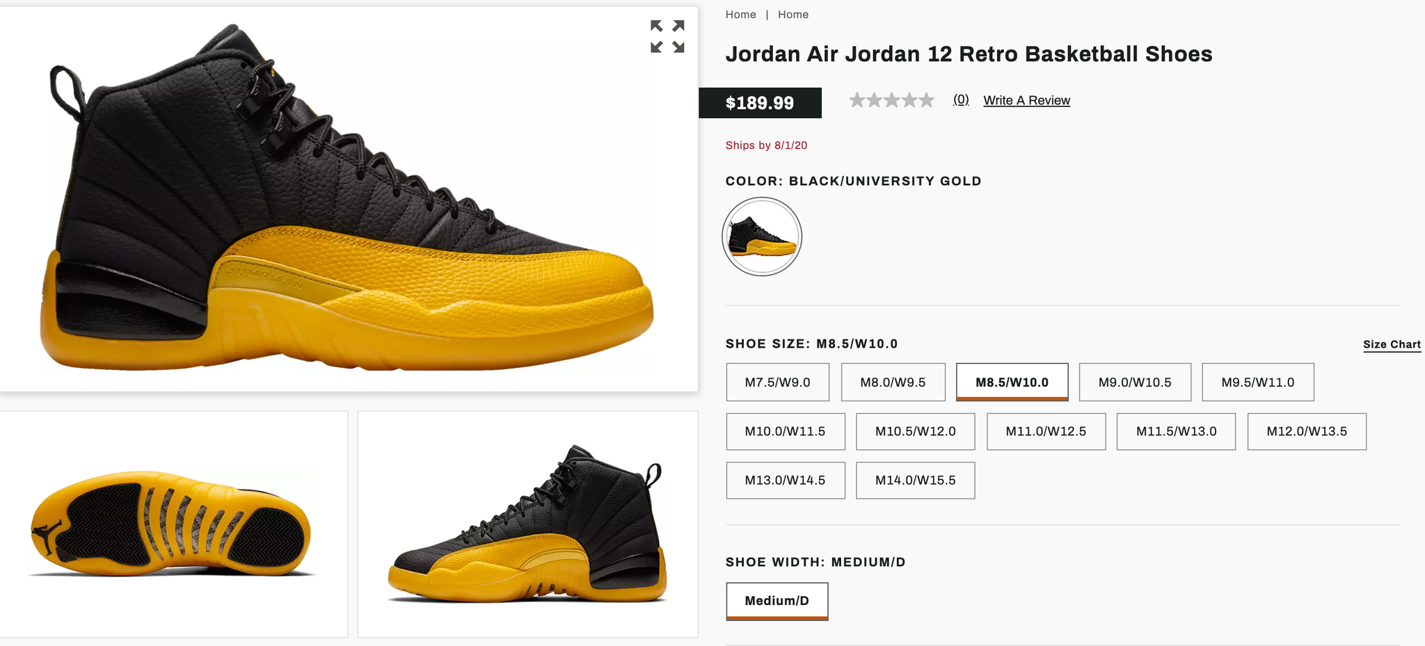 air jordan 12 retro gs university gold