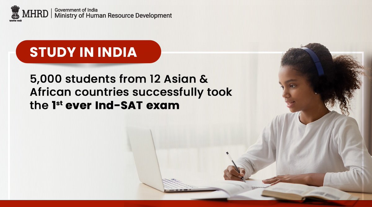 DrRPNishank's tweet photo. Glad to share that the 1st IND-SAT conducted by @DG_NTA under @HRDMinistry's @StudyInIndiaGov Programme was a huge success.
🟠This online proctored exam will help in selecting foreign students for admissions and scholarships in top Indian HEIs.
#StudyInIndia
#INDSAT https://t.co/OQsBWIPLI0