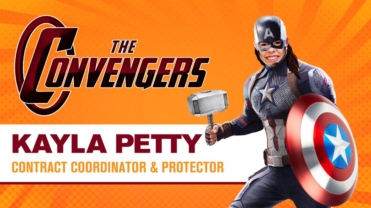 essextec's tweet photo. CONGRATS to Kayla Petty our HR & Contract Coordinator CAPTAIN! In true Steve Rogers form Kayla always goes above & beyond for anyone she helps & handles herself with grace. She could do this all day! We salute you Kayla & thank you for all you do. #Convengers #CaptainKayla https://t.co/IfDMAvZ9nW