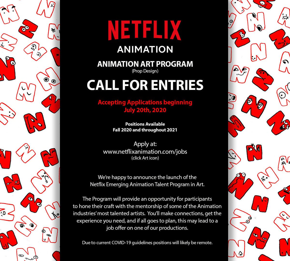 Great Opportunity Alert! If you'd love to have a career in Animation...  be sure to apply asap for the Netflix Emerging Talent Program. HUGE thanks to the great folks at <a href="/netflix/">Netflix</a> for investing in the next generation of animators! #ThankYou #MentorshipIsVital #CareerSuccess