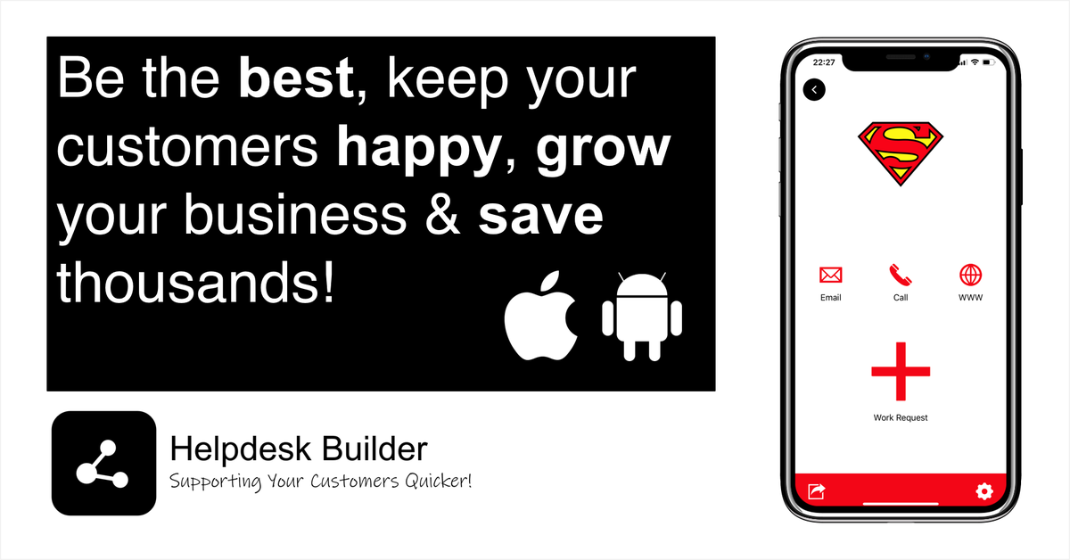 HelpdeskBuilder's tweet image. Helpdesk Builder - be your Customer&apos;s hero!

Download the new Helpdesk System App for FREE!  Brand it your way!  Effortless sharing &amp;amp; collaboration capability.  

#Helpdesk #FridayFreebies #Customer

Get more detail here ow.ly/vLdz50AGG7z