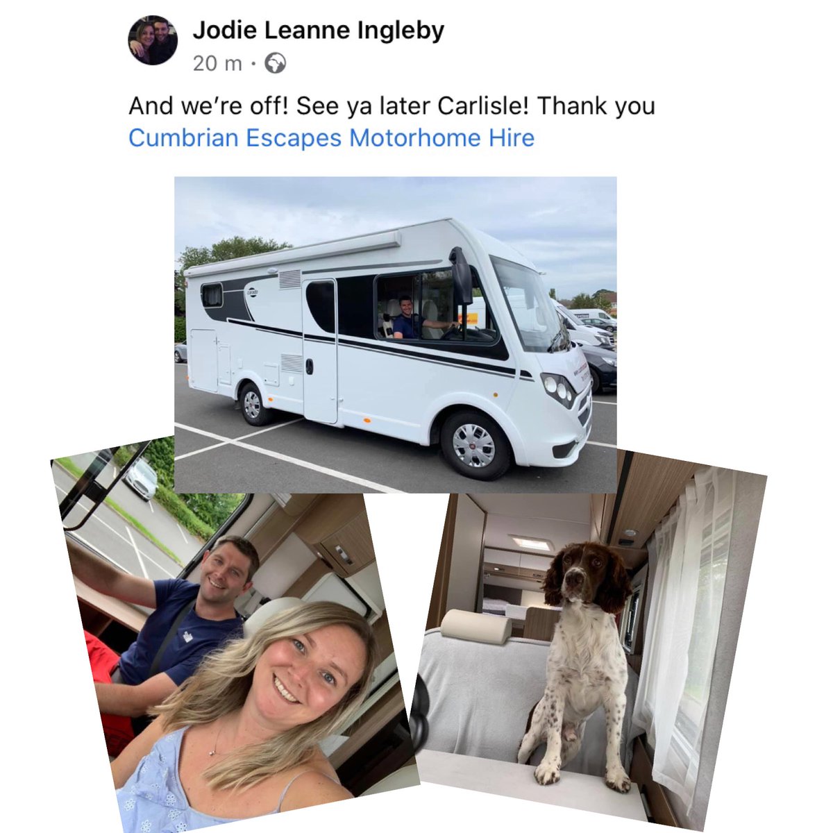 CumbrianEscapes's tweet photo. Our #motorhome going off on #holiday 
Fantastic #photos shared by Jodie.

#rvhire #cumbrianescapes #motorhome #motorhomehire #stayvacation #cumbria #uk https://t.co/fRQ4lKYZqn