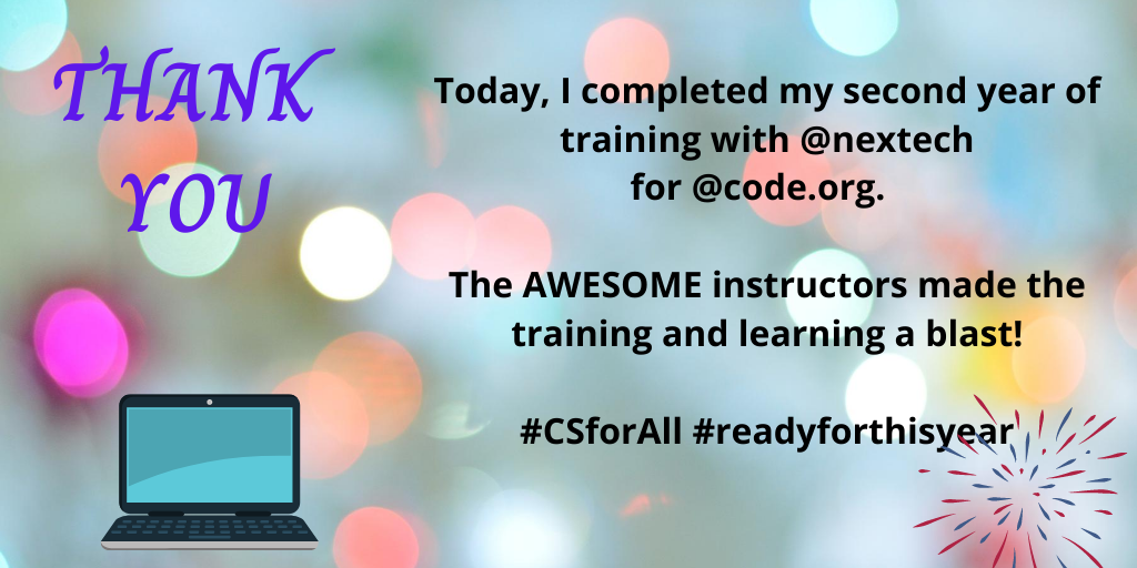 JAHS_BusinessEd's tweet photo. Thank You @nextech @codeorg @Indiana_CS #CSforIN #readyforthisyear https://t.co/nB14IYJl2V