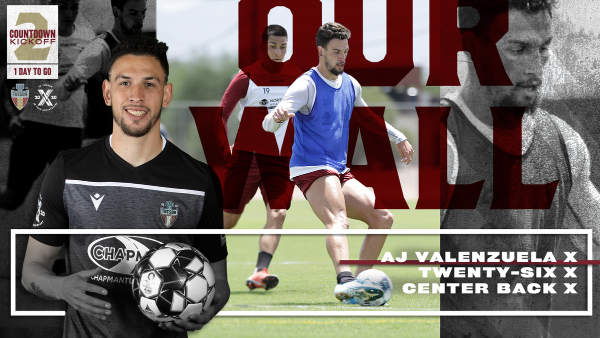 FCTucson's tweet photo. #1DAYTILKICKOFF The hometown kid @AdrianV97925222 fortifying the backline for all of 2020 β#nooneshallpass
#FuerzaTucson #Countdown2Kickoff #Topofthetable2020
Season opener - 7/25 | 4pm PST | ESPN+ | at @FTLauderdaleCF https://t.co/RnZrzyjlko
