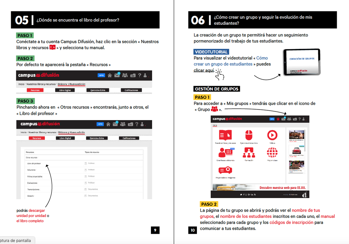 difusion_ele's tweet photo. ¿Has visto ya en la nueva sección de Campus Difusión "Enseñanza a distancia" las guías para profesor y alumno con PREGUNTAS FRECUENTES sobre la plataforma? Estamos seguros de que te resultarán muy útiles. ¡Puedes pasársela a tus estudiantes! #ApoyoELE #miclaseencasa https://t.co/kBmP1vcKCv
