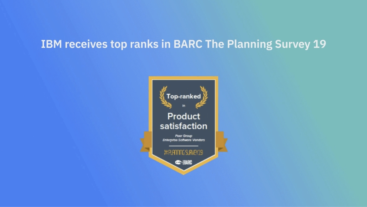 CortellAUS's tweet photo. The Planning Survey 19 by BARC reports IBM Planning #Analytics as top-ranked in 22 KPIs. Download the report and learn why!  https://t.co/9eioeVELcm https://t.co/zYPiAWbWsn