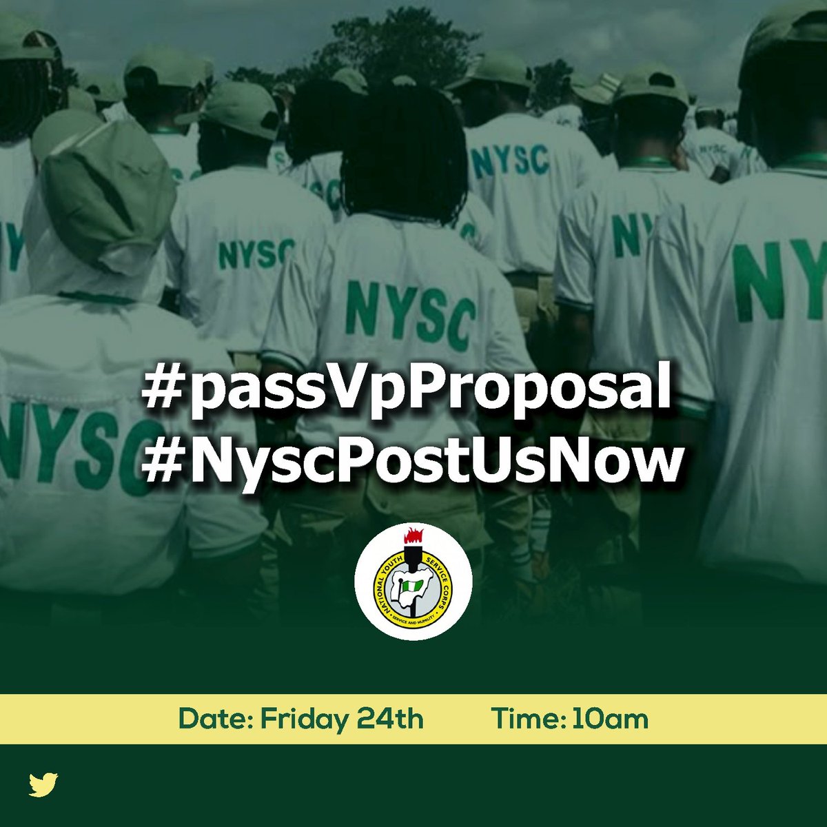 TheB3tterOne's tweet photo. @officialnyscng #ReopenNYSC
#postusnow
#NYSCPostUsNow
#woodberry
#dbanj
#bbnaija
#privateschools
@officialnyscng
@ProfOsinbajo
@MBuhari
@NGRPresident https://t.co/dX93S7gdS5