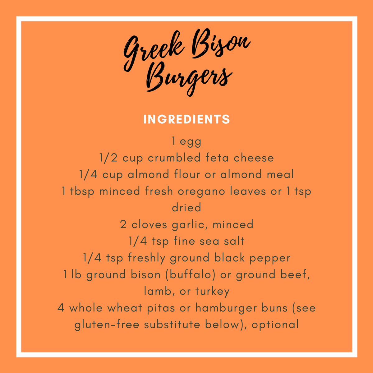 wellenoughbooks's tweet photo. Time to fire up the grill cause we’re back with another #FridayRecipe! Get the recipe for @shalaneflanagan & @elysekopecky’s Greek Bison Burgers from #RunFastEatSlow! 🍔 https://t.co/oroq2aBJlK