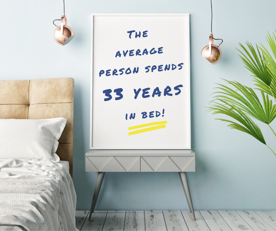 CTMattress's tweet image. According to recent studies, the average person spends about 26 years sleeping in their life which equates to 9,490 days or 227,760 hours. Surprisingly, we also spend 7 years trying to get to sleep. That's 33 years or 12,045 days spent in bed!  #SleepKnowledge