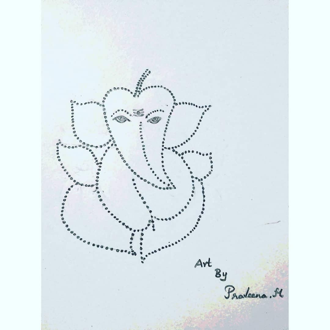 توییتر  PravinaMsp در توییتر: «Vinayagar ️ | Dots Drawing ...