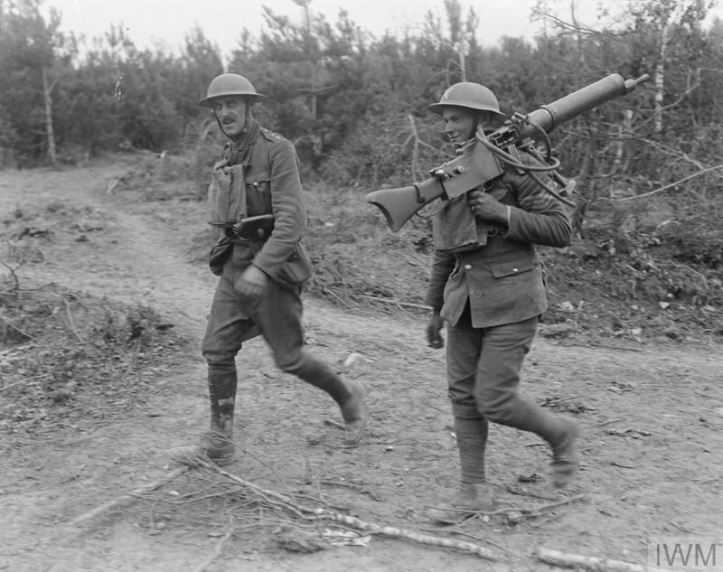 ThisDayInWWI's tweet photo. July 24 1918 During the Battle of Tardenois #ThomasKeithAitken takes these photos of 62nd Battalion, Machine Gun Corps (62nd Division) bringing back a captured German Maxim 08/15 (Spandau) machine gun. Bois de Reims 

#Maschinengewehr08 #MG08
IWM Q 11103, IWM Q 11102
1918-07-24 https://t.co/YutTefLNyZ