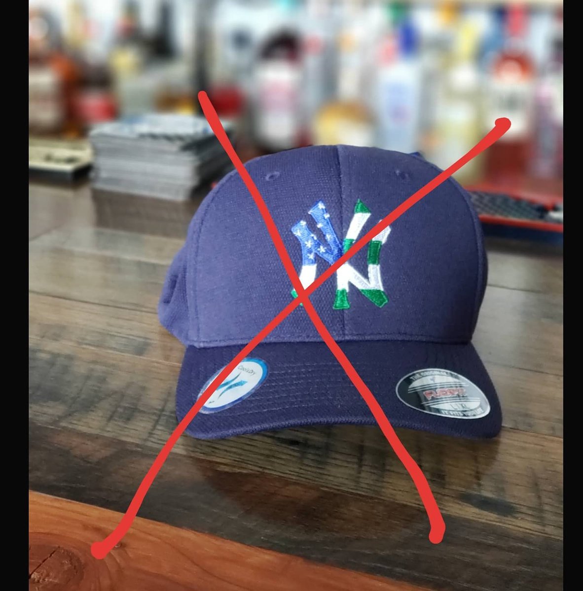 Proud_Pig's tweet photo. @Yankees @TMobile Stop using the NYPD LOGO ! https://t.co/YB6nx48TV1