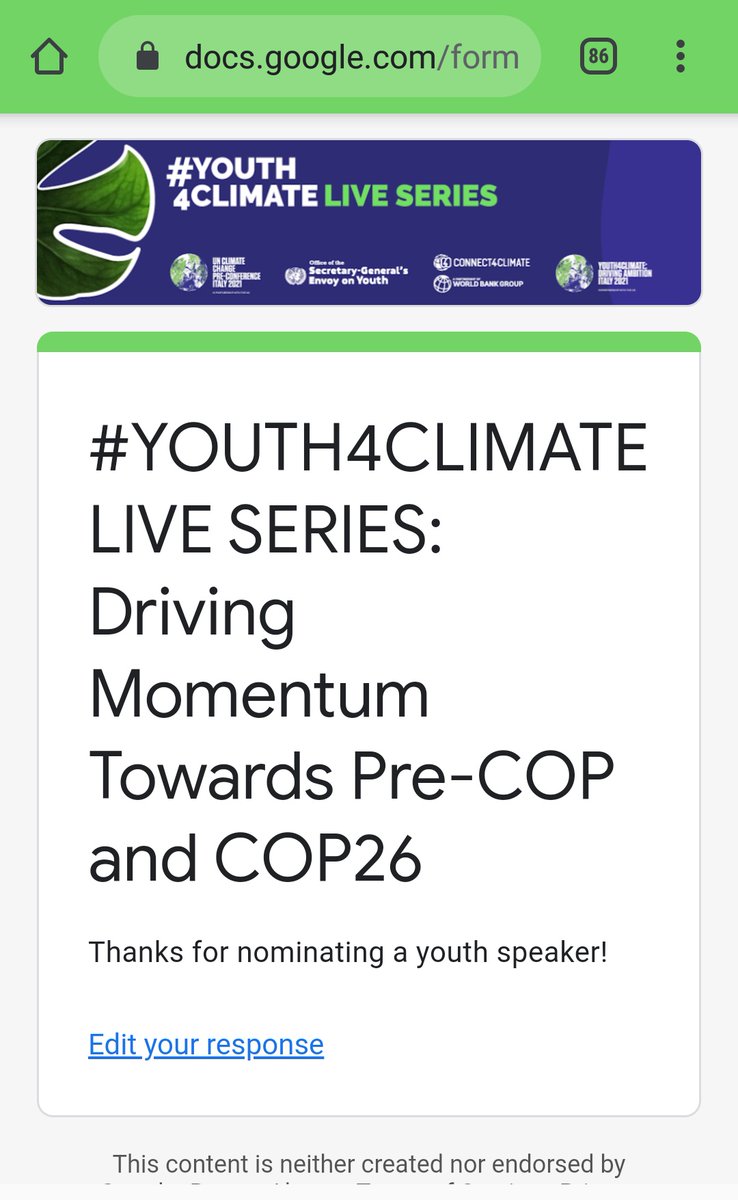 GoodnessDk's tweet photo. Join me to nominate a young #ClimateActor to speak at #Youth4Climate monthly events.
Please use this link to nominate @adebotes to represent Nigeria at #COP26 https://t.co/ikkDViPv0w
For details kindly send a DM. https://t.co/UmxIr84SS1