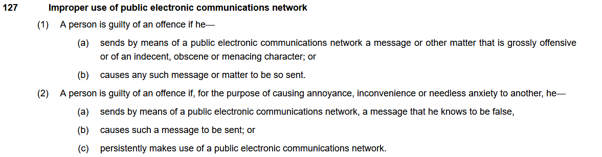 Not to mention there are many other laws that criminalize being insulting, either irl or on the online space, like Section 127, the law I was charged under.So no Humza, we can't be insulting if we want.