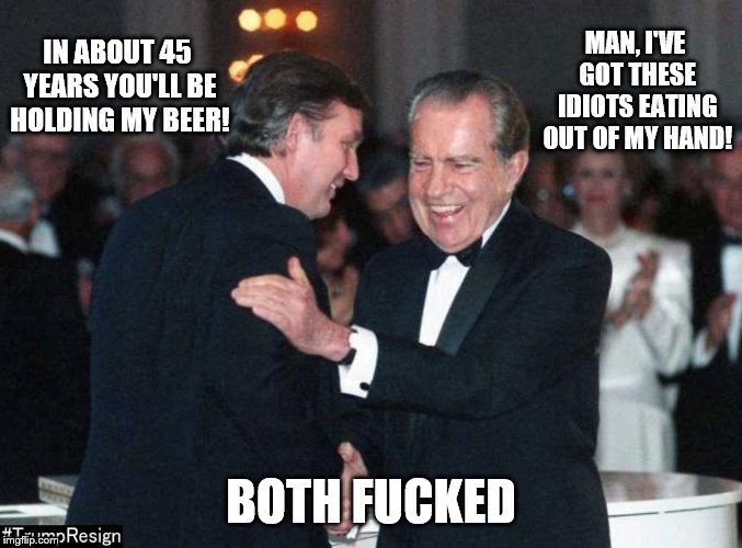 therealwombat1's tweet photo. The "#LawAndOrderPresident" Is One Who Is Against #LawAndOrder And Just For #PowerOverOthers!
They're #Criminals Too!
Example: #nixon, @realdonaldtrump 
#DUMPtrump2020 
#ImFucked https://t.co/XLLy2vRa2S