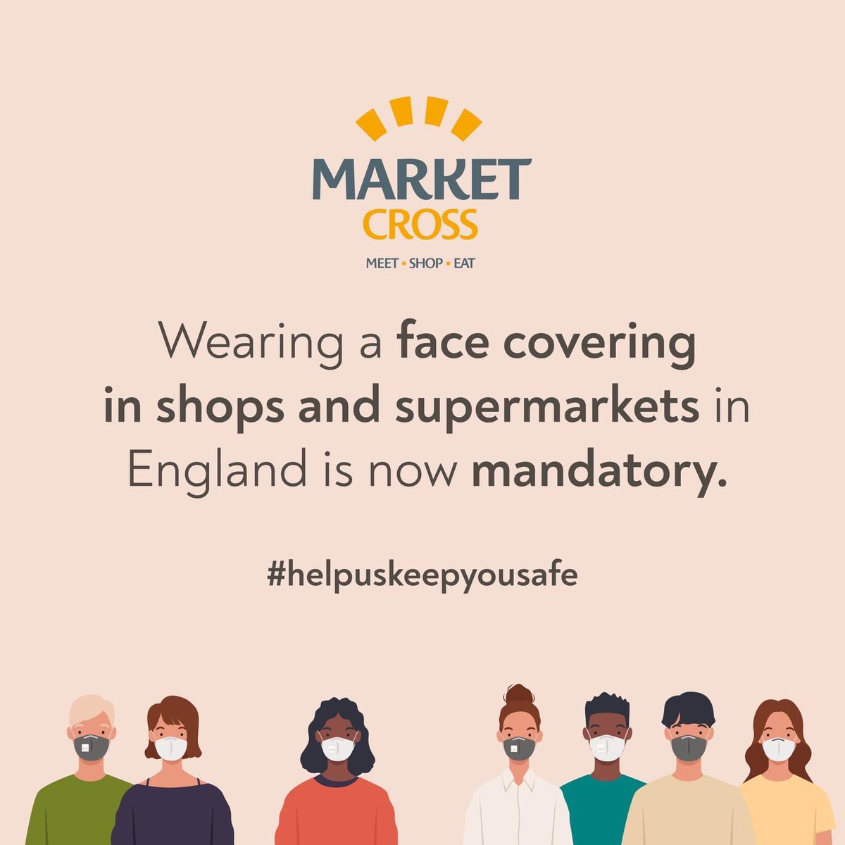 Don’t forget to wear a face covering when you visit our shops from today 🧡😷