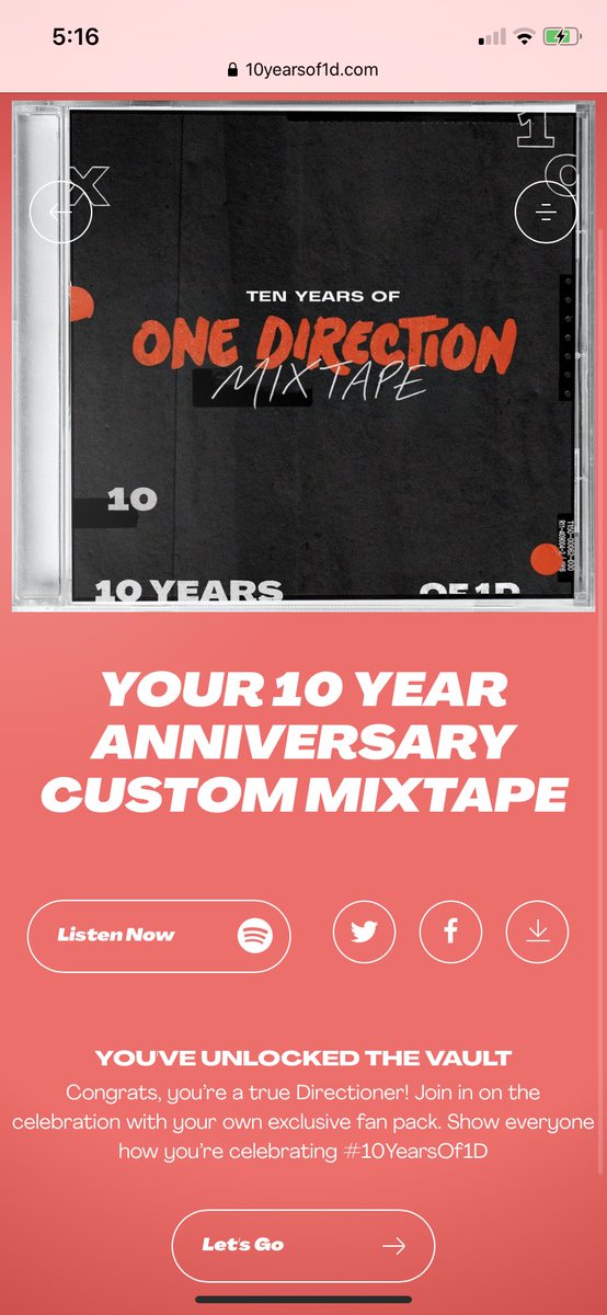 TonisGloryDays's tweet image. I’ve finally got my Mixtape 🥰🥺 #10YearsOfOneDirection #DIRECTIONERSBREAKTHEINTERNET #InfinityLeaked