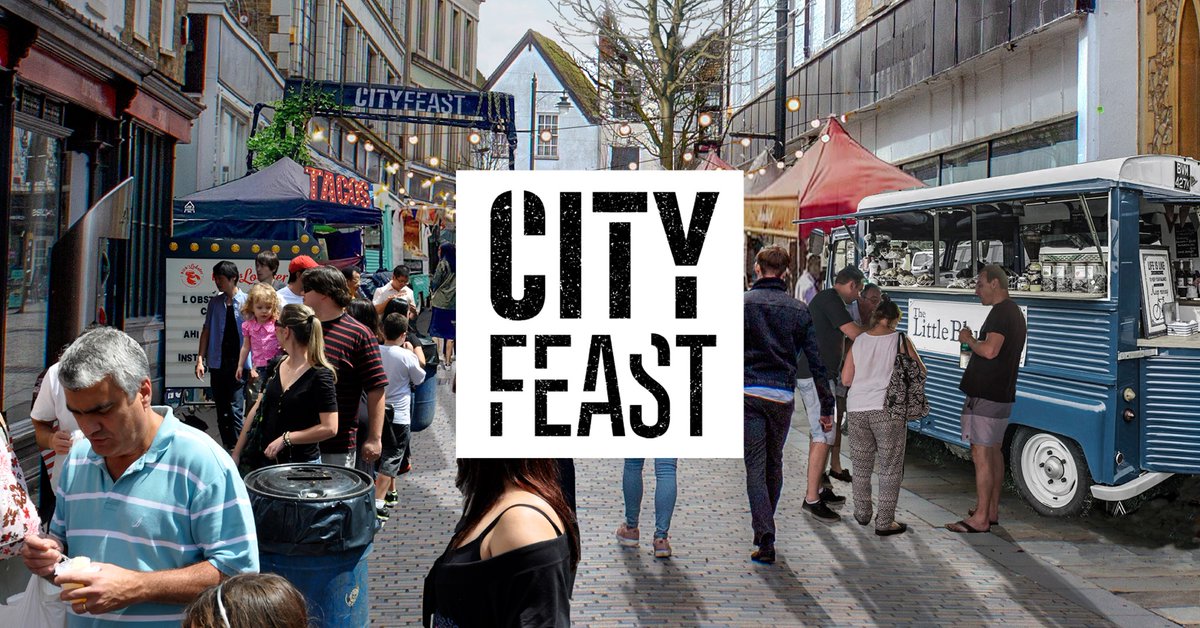 CanterburyFest's tweet photo. City Feast - Canterbury Street Food Market hits town next week for six weeks of amazing food every Friday, Saturday and Sunday. Who's hungry?
https://t.co/yvmXSOhBg8 https://t.co/ZNdE8ZMWeQ