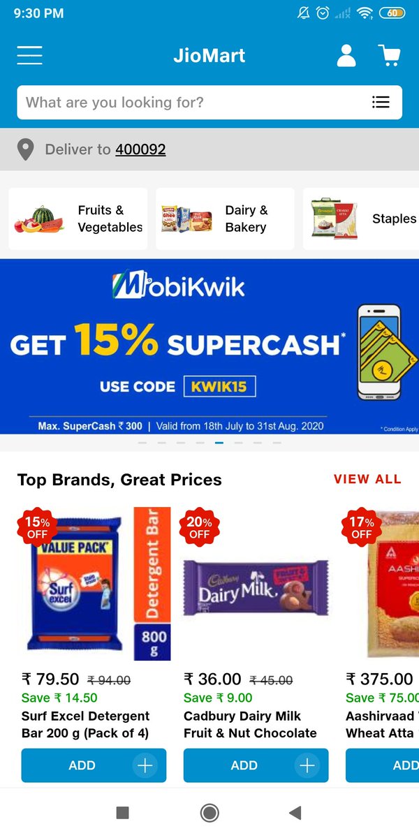 tejas_vasa's tweet photo. This is what reliance has started where dmart is still far behind...tie up with wallets and credit cards...this will contribute to ur sales growth significantly. @amazonIN @Flipkart be ready for compitition, Motabhai is coming ☺️ @JioMart https://t.co/6Cec9CMGGb