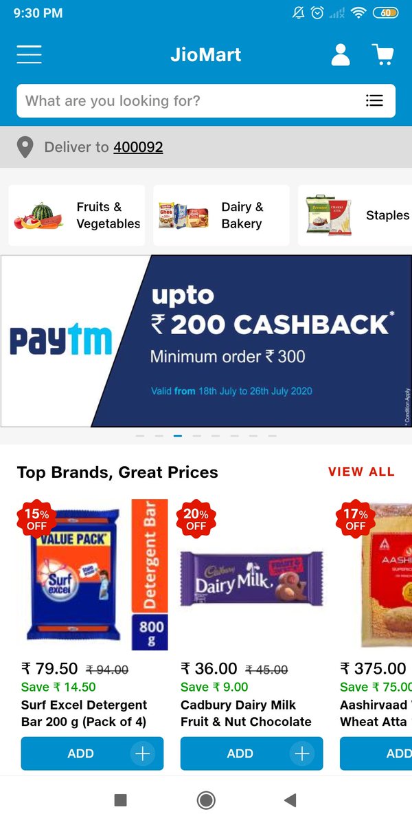 tejas_vasa's tweet photo. This is what reliance has started where dmart is still far behind...tie up with wallets and credit cards...this will contribute to ur sales growth significantly. @amazonIN @Flipkart be ready for compitition, Motabhai is coming ☺️ @JioMart https://t.co/6Cec9CMGGb