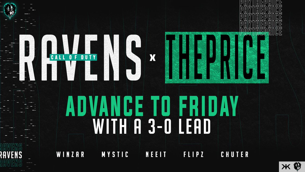 #COD | Liga Amadora <a href="/ArenaOnOficial/">ArenaOn</a>.

¡GANAMOS!

Nuestro cuervos lograron salir victoriosos con un marcador de 3-0 contra #PayThePrice por la Liga Amadora de <a href="/ArenaOnOficial/">ArenaOn</a>.

#RVNS