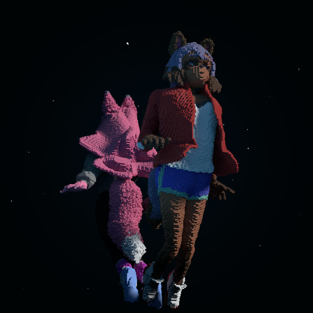 cattogf's tweet photo. "Be the best Beastman you can be." 
Michiru Kagemori and Nazuna Hiwatashi from Brand New Animal.
Thank you to @sealstorm1 and @SpzrkMC for these beautiful renders! ❤️
Built on @BuildersRefuge

#Minecraft #BrandNewAnimal #BNA https://t.co/ETxRiBthRs