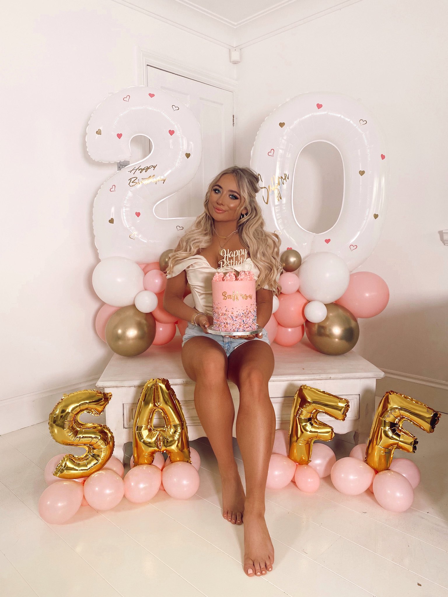 saffron barker birthday dress on X: 
