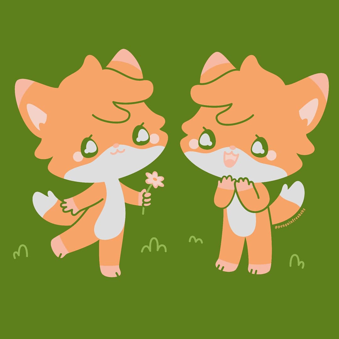 penguinfreaksh3's tweet photo. #Cute #foxes showing their #love. 
🦊💖🦊 I turned this into a #desktoporganizer #wallpaper which is on my #Etsy shop. It comes with matching #desktopicons! Click link to shop: https://t.co/biMfrBsVF2
#kawaii #couple #desktopbackground #organization #computer #illustration #chibi https://t.co/jCfNdfW5mO