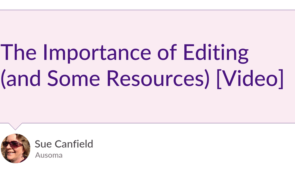 SueAwesome's tweet photo. A conversation with Anna Scheller of #USABizparty about the importance of good editing, and some resources to get it done. https://t.co/1sSKTKa58I

#SMM #bookediting #editingresources https://t.co/aGKLmT9Gzp