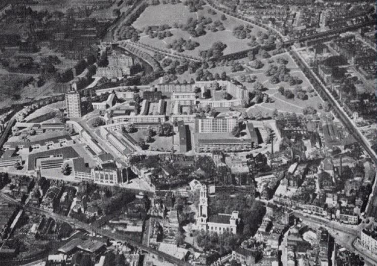 12/ When many still lived in unfit housing, slum clearance remained a top priority – here in the Clive Street redevelopment area (left) and the St Anne’s area of Stepney. 20,000 families were rehoused in London by 1960. Around 500,000 people were housed by the Council in total.