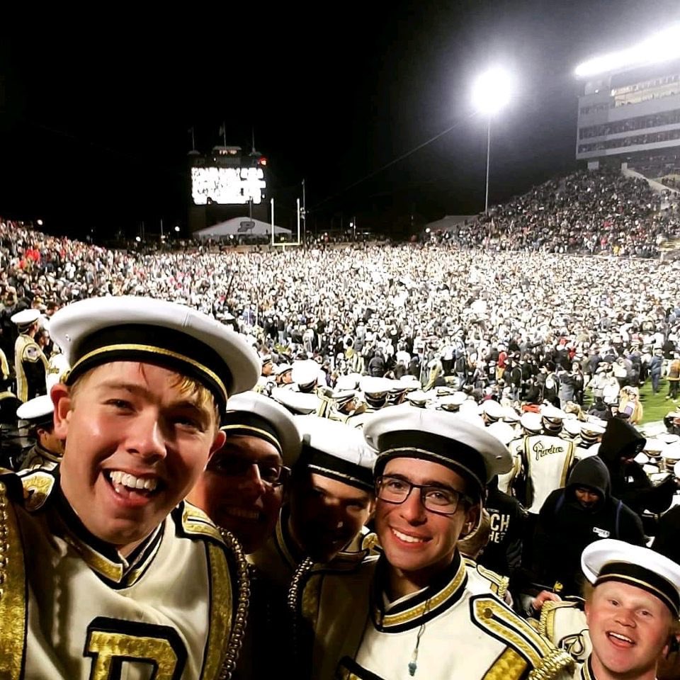 PurdueTPTs's tweet photo. Band camp is in 24 days, so it’s time to hype it up with Jackson Honnold! With a major in Industrial Engineering and a minor in Stats, Jackson marched from 2015-2019. His favorite part of band camp was meeting all of the new people and seeing his old friends after the summer! 🎺 https://t.co/0aHU09p5X5