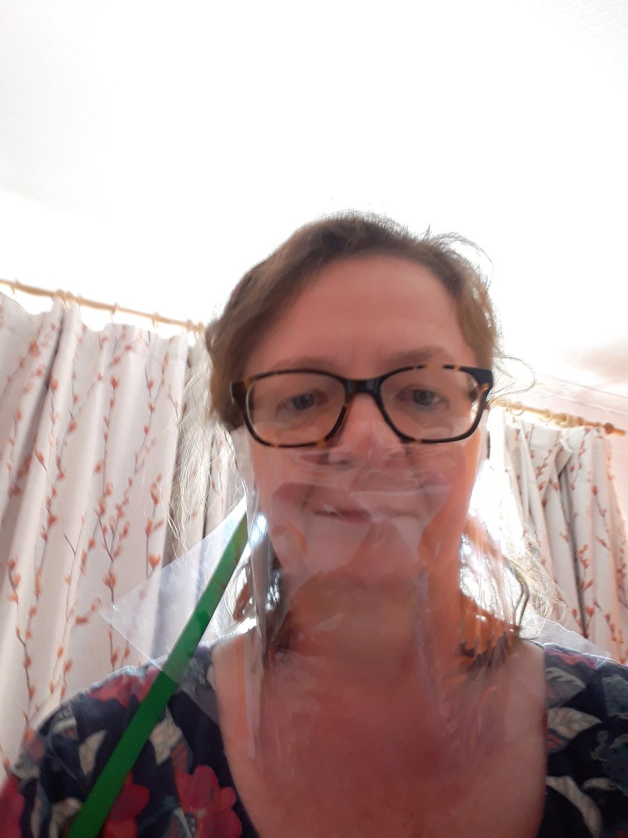 jackiecassell's tweet photo. @BBCRadio4 Here's mine. My first foray into #PVC. #Facesmatter. #facemasks https://t.co/hxyi2K7KAa