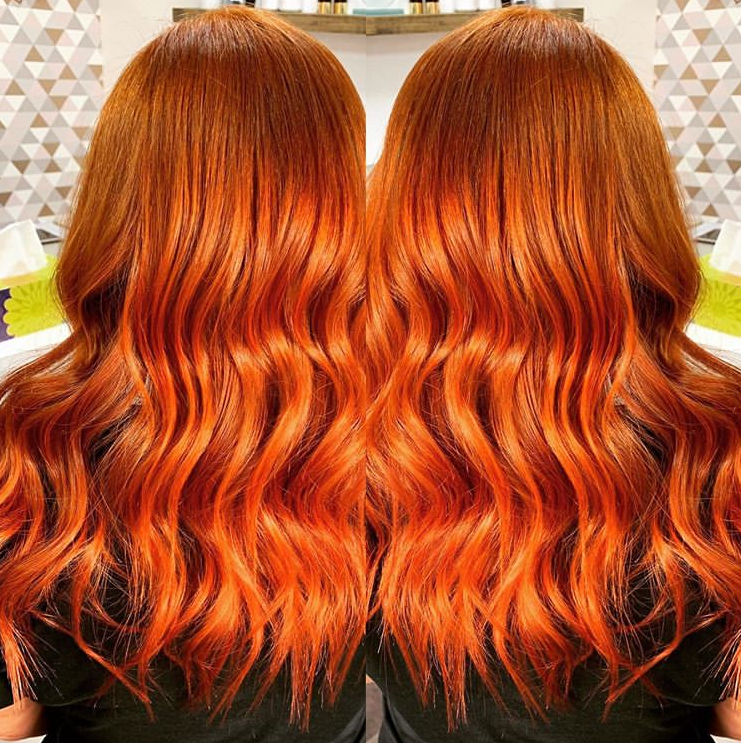 AdvProSalon's tweet photo. Red alert! ♥️ We are in love with this Scarlet creation using our ColourCode 8/43 and 7/4 through the roots and 0/34 Special Mix through the ends! 😍 https://t.co/t50aTLcxf3