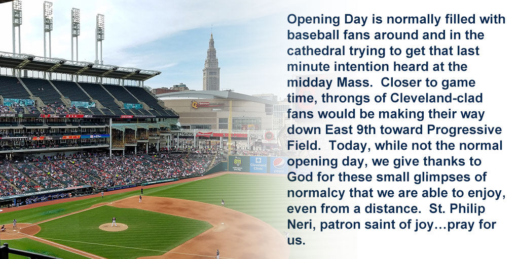 DIOCESEofCLE's tweet photo. #OpeningDay @Indians #OurTribe https://t.co/C0QbQJFCAV