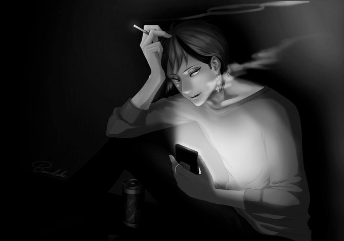 モノクロにするとかっこいいのtwitterイラスト検索結果 古い順